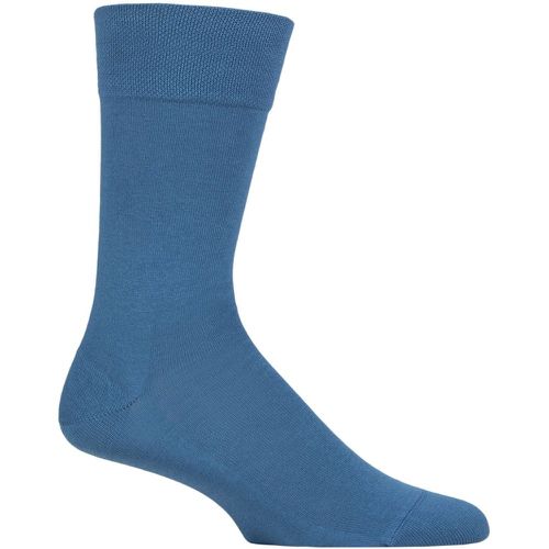 Mens 1 Pair Falke Sensitive London Cotton Left and Right Socks With Comfort Cuff Nautical 8.5-11 Mens - SockShop - Modalova