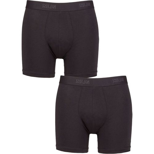 Mens 2 Pack SLG Baselayer Boxer Shorts Charcoal M - Sloggi - Modalova