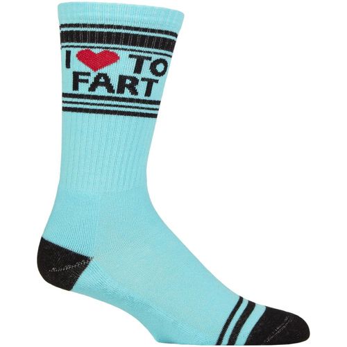 Pair I Love to Fart Cotton Socks Multi One Size - Gumball Poodle - Modalova