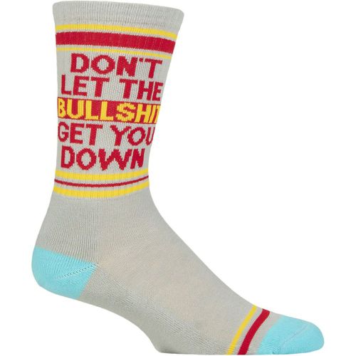 Pair Don't Let The Bullshit Get You Down - Gym Crew Socks Cotton Socks Multi One Size - Gumball Poodle - Modalova