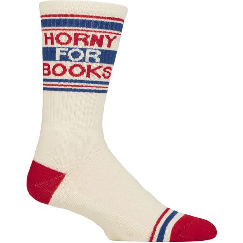 Pair Horny for Books Cotton Socks Multi One Size - Gumball Poodle - Modalova