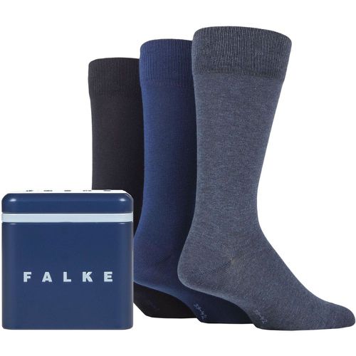 Mens 3 Pair Gift Boxed Cotton Socks Navy / 5.5-8 Mens - Falke - Modalova