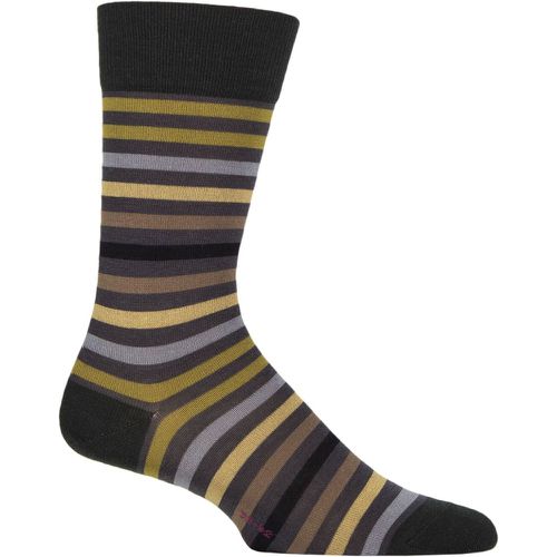 Mens 1 Pair Falke Tinted Stripe Wool Socks Steel Melange 5.5-8 Mens - SockShop - Modalova