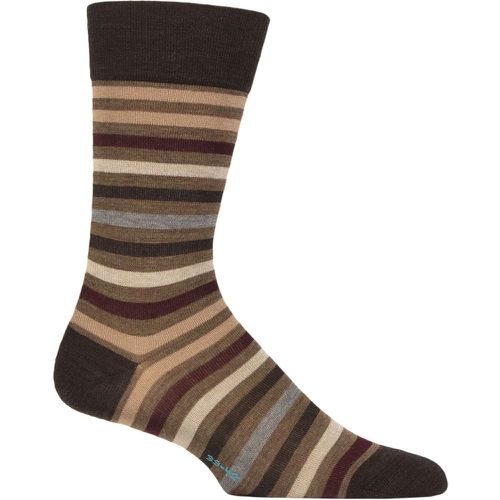 Mens 1 Pair Falke Tinted Stripe Wool Socks 8.5-11 Mens - SockShop - Modalova