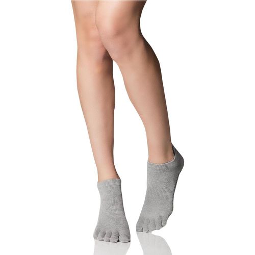 Pair Heather Full Toe Organic Cotton Low Rise Yoga Socks Ladies 3-5.5 Unisex - ToeSox - Modalova