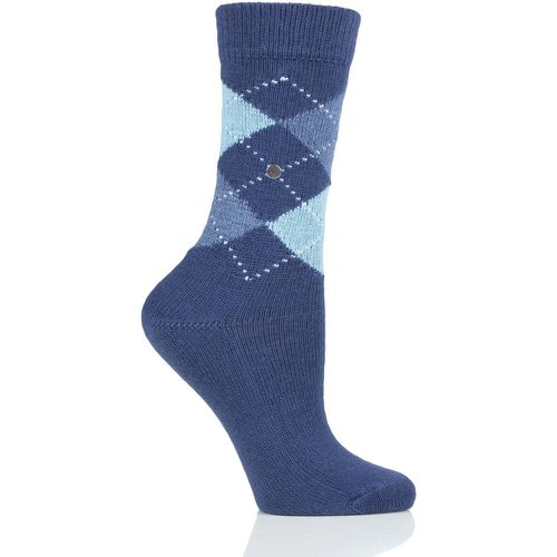 Women's 1 Pair Whitby Extra Soft Argyle Socks 3.5-7 Ladies - Burlington - Modalova