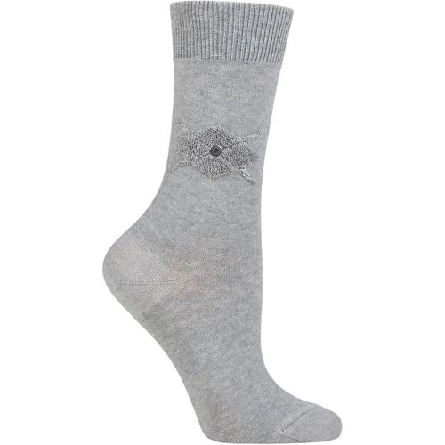 Women's 1 Pair Frottee Plush Argyle Cotton Socks 3.5-7 Ladies - Burlington - Modalova