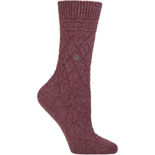 Ladies 1 Pair Argyle Wool Cotton Boot Socks Burgundy 3.5-7 Ladies - Burlington - Modalova