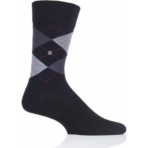 Mens 1 Pair Burlington Manchester Argyle Cotton Socks / Grey 6.5-11 Mens - SockShop - Modalova