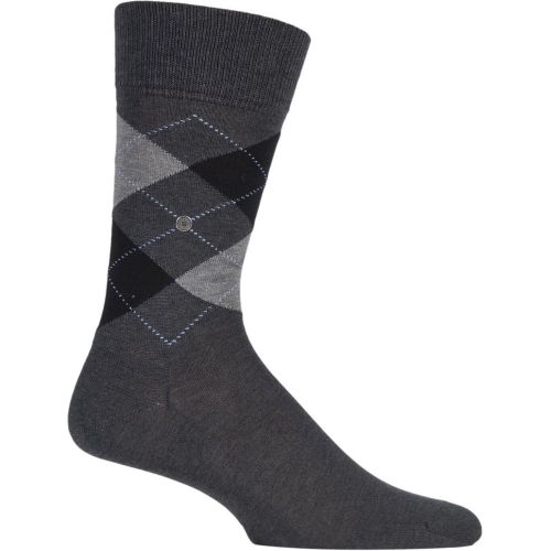 Pair Manchester Argyle Cotton Socks Men's 11-14 Mens - Burlington - Modalova