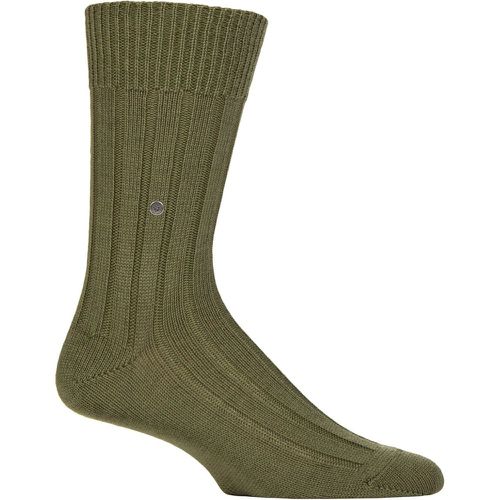 Mens 1 Pair Burlington Dover Virgin Wool Ribbed Socks 6.5-11 Mens - SockShop - Modalova