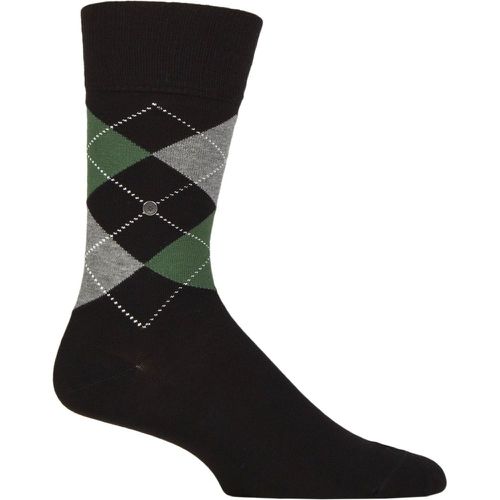 Mens 1 Pair Burlington King Argyle Cotton Socks / Green 11-14 Mens - SockShop - Modalova