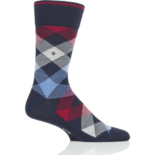 Mens 1 Pair Newcastle Virgin Wool Tartan Socks Dark 6.5-11 Mens - Burlington - Modalova