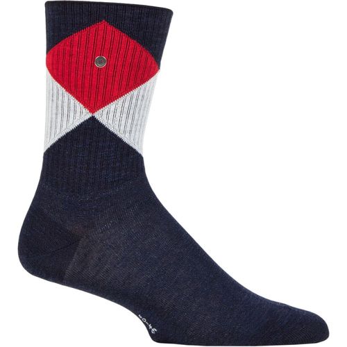 Mens 1 Pair Active Rhomb Cotton Sports Socks Navy 6.5-11 Mens - Burlington - Modalova