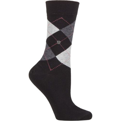 Ladies 1 Pair Queen Argyle Cotton Socks / Grey 3.5-7 Ladies - Burlington - Modalova