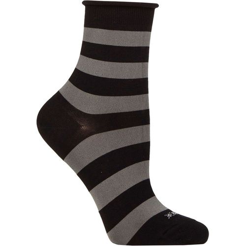Ladies 1 Pair Aberdeen Viscose Striped Socks 3.5-7 Ladies - Burlington - Modalova