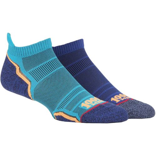 Mens and Women's 2 Pair Run Anklet Socks Kingfisher 6-8.5 Mens - 1000 Mile - Modalova