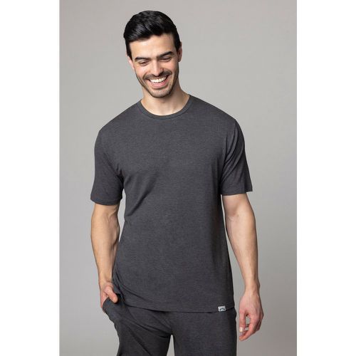 Mens 1 Pack Bamboo Loungewear Selection T-Shirt Dark Charcoal T-Shirt Large - Lazy Panda - Modalova