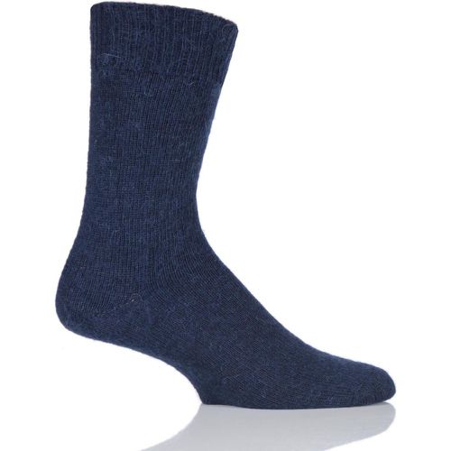 Pair Navy of London Mohair Plain Knit True Socks Unisex 4-7 Unisex - SOCKSHOP of London - Modalova