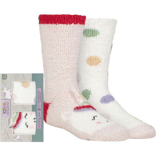 Boys and Girls 2 Pair Totes Super Soft Slipper Socks Unicorn 2-3 Years - SockShop - Modalova