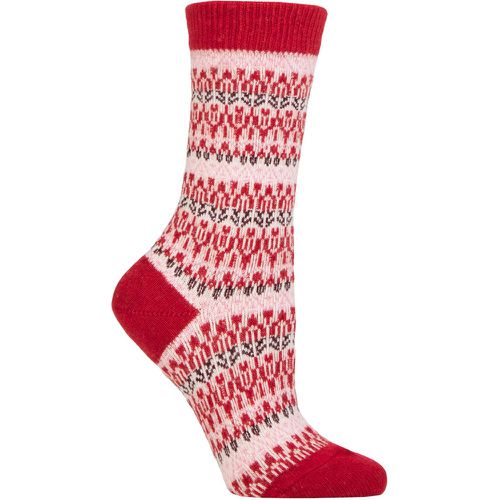 Ladies 1 Pair Falke Christmas Eve Wool Fairisle Socks Scarlette 2.5-5 Ladies - SockShop - Modalova
