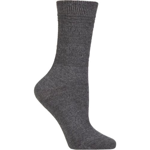 Women's 1 Pair Monument Wool and Organic Cotton Socks Carbon Melange 2.5-5 Ladies - Falke - Modalova