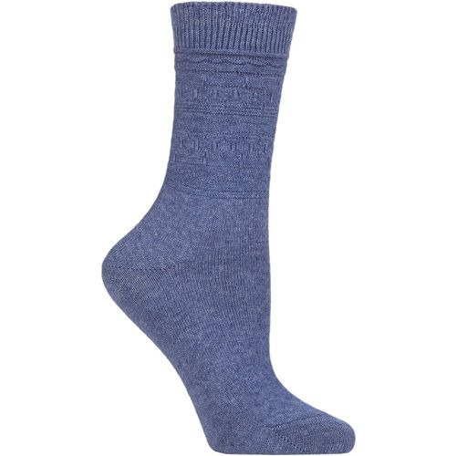 Women's 1 Pair Monument Wool and Organic Cotton Socks Ocean Melange 2.5-5 Ladies - Falke - Modalova