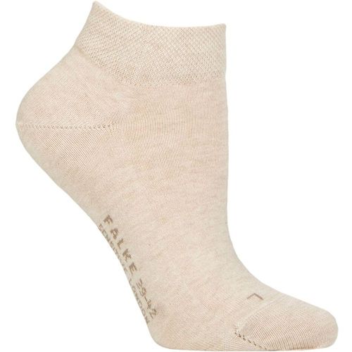 Ladies 1 Pair Falke Sensitive London Gentle Grip Cotton Sneaker Socks Sand Melange 2.5-5 Ladies - SockShop - Modalova