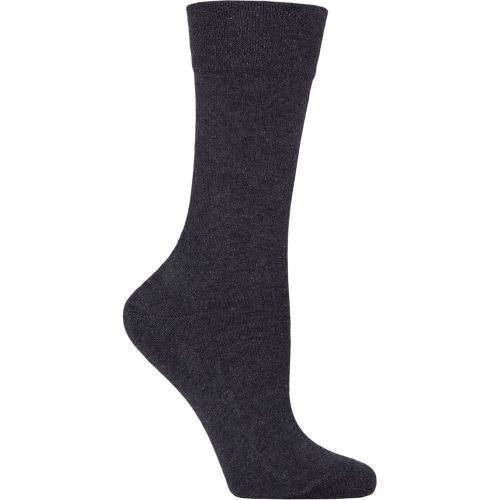 Women's 1 Pair Falke Sensitive London Left And Right Comfort Cuff Cotton Socks Dark Melange 5.5-8 Women's - SockShop - Modalova