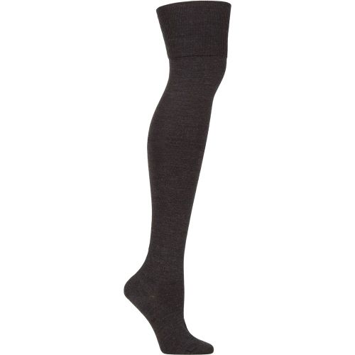 Women's 1 Pair Soft Merino Wool Over the Knee Socks Anthracite 5.5-6.5 Ladies - Falke - Modalova