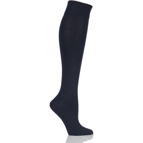 Pair Dark Navy Sensitive Berlin Merino Wool Left And Right Knee High Socks Ladies 2.5-5 Ladies - Falke - Modalova