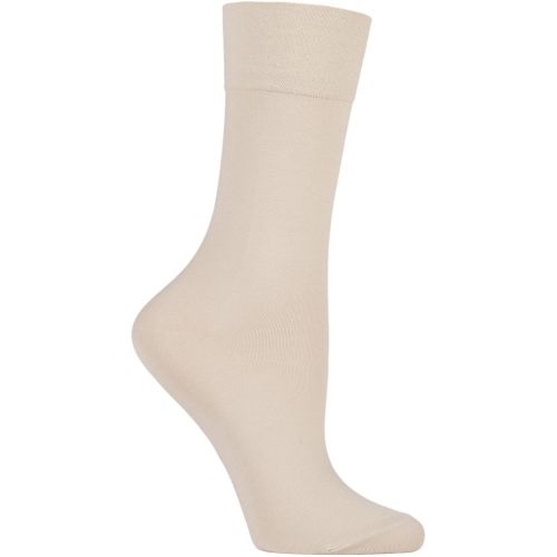 Pair Beige Sensitive Granada Cotton Comfort Cuff Socks Ladies 2.5-5 Ladies - Falke - Modalova