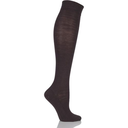 Pair Dark Sensitive London Left and Right Comfort Cuff Cotton Knee High Socks Ladies 2.5-5 Ladies - Falke - Modalova