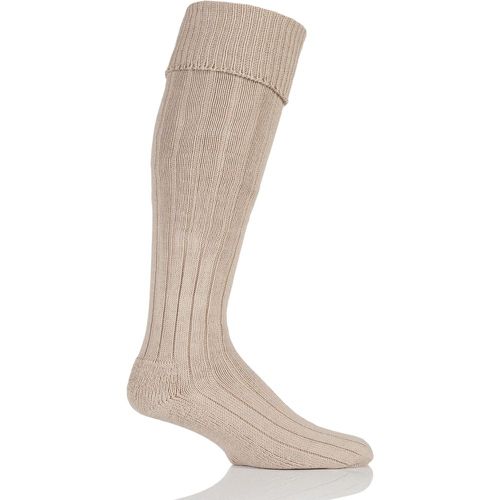 Pair Oatmeal Birkdale Cotton Cushioned Knee High Golf Socks Men's 12-14 Mens - Glenmuir - Modalova