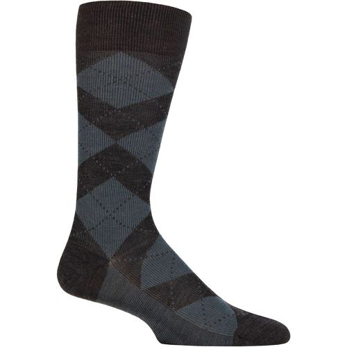 Mens 1 Pair Abdale Merino Wool Argyle Socks Charcoal 7.5-9.5 Mens - Pantherella - Modalova