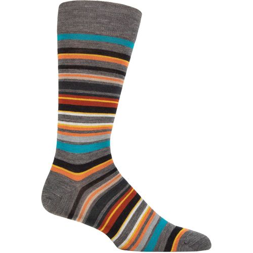 Mens 1 Pair Quakers Merino Wool Striped Socks Mid Mix 7.5-9.5 Mens - Pantherella - Modalova