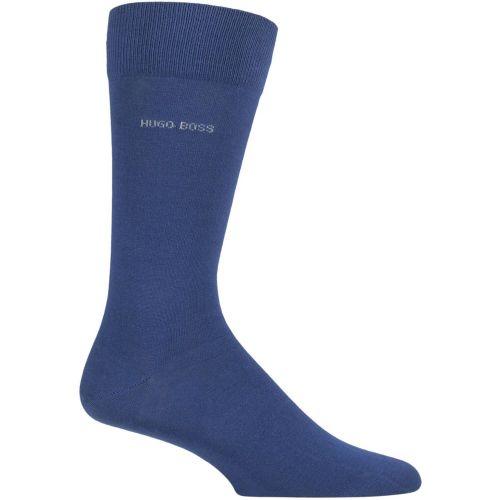 Mens 1 Pair BOSS Marc Plain 98% Combed Cotton Socks Navy 5.5-8 Mens - Hugo Boss - Modalova