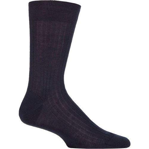 Mens 1 Pair Knightsbridge 100% Pure Cashmere Ribbed Socks Navy 8-8.5 Mens 11 Inch - Pantherella - Modalova
