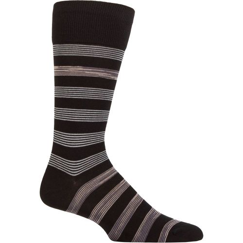 Mens 1 Pair Pantherella Rubra Block Stripe Organic Cotton Socks 7.5-9.5 Mens - SockShop - Modalova