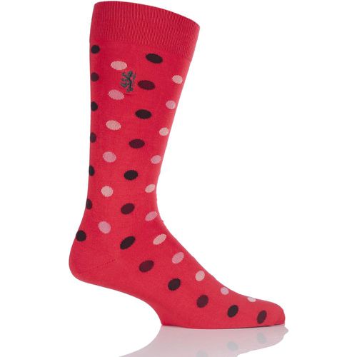 Pair Scarlet 80% Sea Island Cotton Spots Socks Men's 6-8.5 Mens - Pringle Of Scotland - Modalova