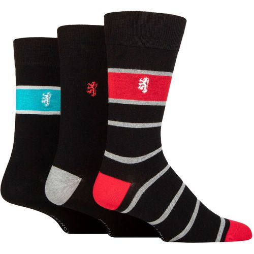 Mens 3 Pair Pringle Label Bamboo Patterned, Argyle and Striped Socks Block Stripes 7-11 - SockShop - Modalova