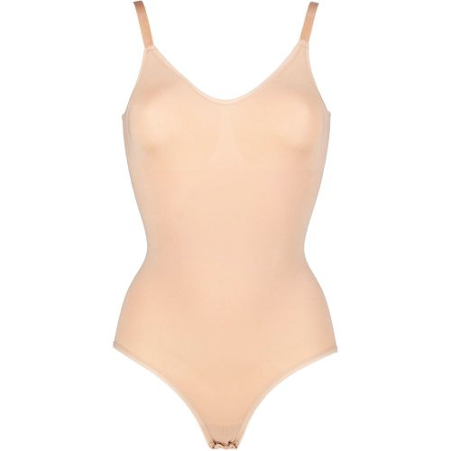 Ladies 1 Pack Powerlite Bodysuit Underwear Rose Beige UK 8-10 - Ambra - Modalova