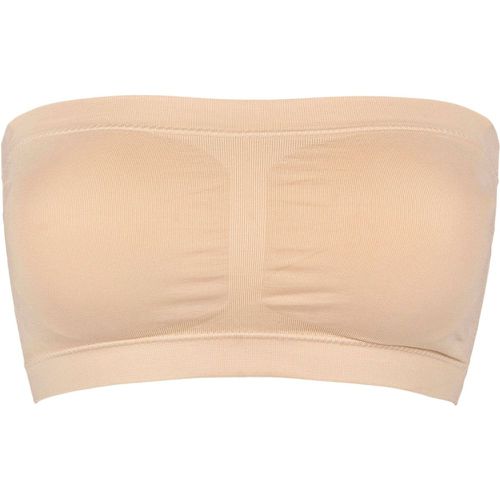 Ladies 1 Pack Bare Essentials Bandeau Bra Underwear Rose Beige UK 14-16 - Ambra - Modalova