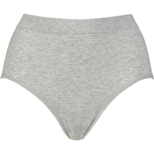 Women's 1 Pack Organic Cotton Full Brief Underwear Mid Marl UK 12-14 - Ambra - Modalova