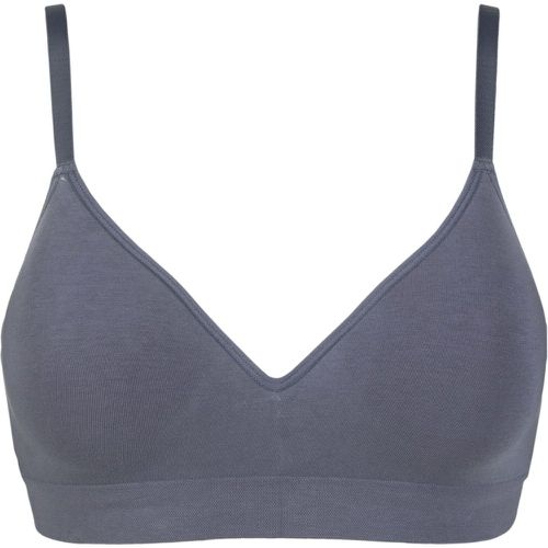 Women's 1 Pack Organic Cotton Wirefree Bra Underwear Steel UK 10-12 - Ambra - Modalova