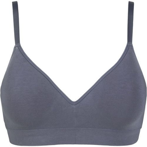 Women's 1 Pack Organic Cotton Wirefree Bra Underwear Steel UK 12-14 - Ambra - Modalova