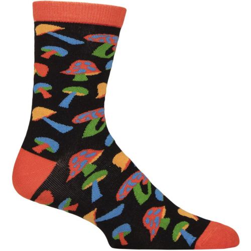 Mens and Women's 1 Pair Fair Trade Magic Mushroom Bamboo Socks Magic Mushroom UK 7-12 - Shared Earth - Modalova
