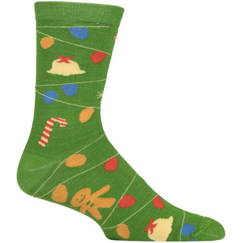 Mens and Women's 1 Pair Shared Earth Fair Trade Christmas Bamboo Socks Santa UK 7-12 - SockShop - Modalova