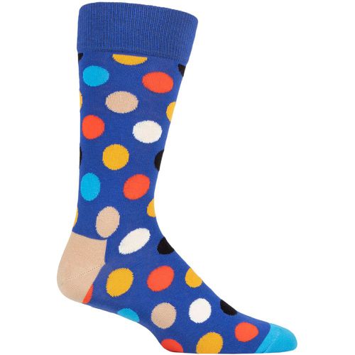 Mens and Ladies 1 Pair Big Dot Combed Cotton Socks Bright 4-7 Unisex - Happy Socks - Modalova