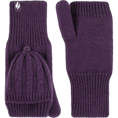 Women's 1 Pair SOCKSHOP Ash Cable Knit Converter Mittens One Size - Heat Holders - Modalova